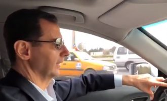 Ο Μπασάρ Αλ Άσαντ οδηγεί ως «κοινός θνητός» από τη Δαμασκό μέχρι το μέτωπο της Αν. Γούτα (βίντεο)