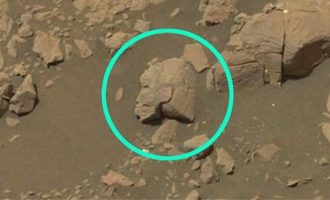 Κεφάλι πολεμιστή σκαλισμένο σε πέτρα στον πλανήτη Άρη (φωτο)