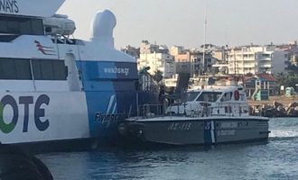 Καταμαράν με 215 επιβάτες προσέκρουσε στο λιμάνι της Ραφήνας
