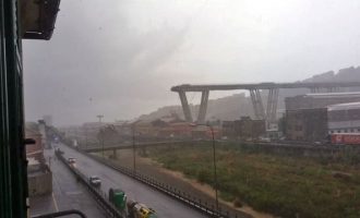 Εφιάλτης στην Ιταλία: Γέφυρα κόπηκε στα δύο «γκρεμίζοντας» αυτοκίνητα – Πολλοί νεκροί (φωτο+βίντεο)