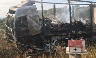 Φρίκη! 11 μετανάστες κάηκαν ζωντανοί σε τροχαίο στην Καβάλα (φωτο)