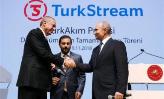 Ερντογάν και Πούτιν εγκαινίασαν τμήμα του υποθαλάσσιου αγωγού Turkish Stream