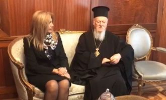 Η Φώφη συναντήθηκε με τον Οικ. Πατριάρχη: «Καμία συμφωνία Κράτους-Εκκλησίας χωρίς το Πατριαρχείο»