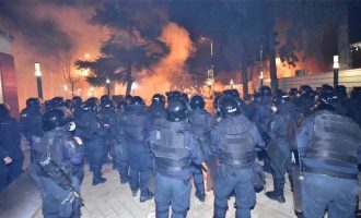 Χάος στα Τίρανα: Άγριες συγκρούσεις αστυνομίας και διαδηλωτών έξω από τη Βουλή (βίντεο)