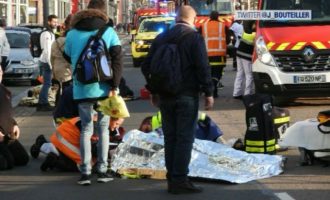 Όχημα έπεσε πάνω σε «Κίτρινα Γιλέκα» στην πόλη Ρουέν – Τραυματίες στην άσφαλτο