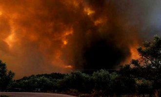 Μεγάλη φωτιά στην Εύβοια: Δύσκολη νύχτα για τα χωριά της Κύμης