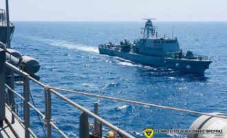 Κοινή άσκηση του Πολεμικού Ναυτικού μας με τα σκάφη της Ναυτικής Διοίκησης Κύπρου