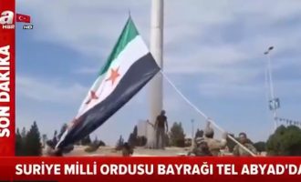 Οι τζιχαντιστές του Ερντογάν ύψωσαν τη σημαία τους στην Τελ Αμπιάντ