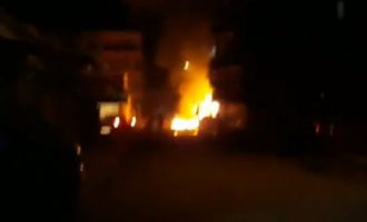 Καίγονται χριστιανικές γειτονιές στο Καμισλί από τις τουρκικές βόμβες (βίντεο)