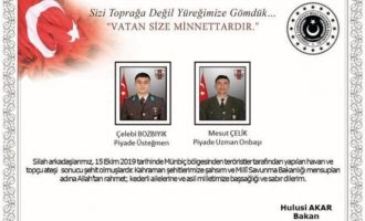 Δύο Τούρκοι στρατιώτες νεκροί στο μέτωπο της Μανμπίτζ