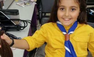 8χρονη έκοψε τα μαλλιά της για να τα χαρίσει σε παιδιά με καρκίνο