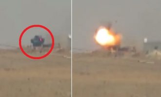 Οι Κούρδοι (SDF) ανατίναξαν τεθωρακισμένο του τουρκικού στρατού (βίντεο)