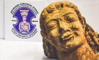 Σώθηκε κεφαλή αρχαϊκού Κούρου από τα χέρια αρχαιοκαπήλου (βίντεο)