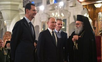 Πούτιν και Άσαντ κοροϊδεύουν τον Τραμπ εντός εκκλησίας (βίντεο)