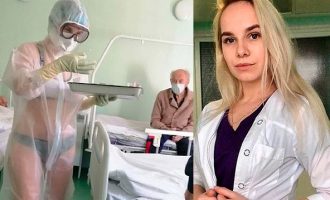 Αυτή είναι η Ρωσίδα νοσηλεύτρια που φρόντιζε ασθενείς με κορωνοϊό φορώντας εσώρουχα (φωτο)