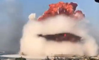 Πανίσχυρη έκρηξη στη Βηρυτό – Δείτε το «μανιτάρι» (βίντεο)