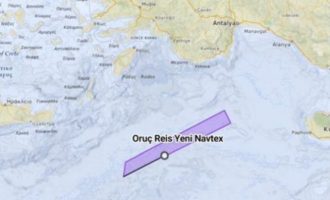 Το «Oruc Reis» παραμένει μέχρι την 1η Σεπτεμβρίου και μαρκάρει τον υποθαλάσσιο θησαυρό