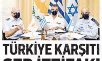 «Yeni Birlik»: «Συμμαχία του κακού» η στρατιωτική συμφωνία Ελλάδας, Κύπρου, Ισραήλ