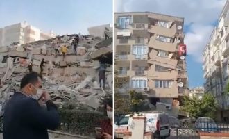 Ισχυρός σεισμός: Έπεσαν κτίρια στη Σμύρνη (φωτο+βίντεο)