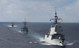 Συνεκπαίδευση πολεμικών μας πλοίων με τουρκική και ισπανική φρεγάτα νότια και ανατολικά της Κρήτης (βίντεο)