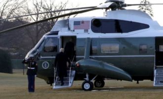 Ο Ντόναλντ Τραμπ αποχώρησε από τον Λευκό Οίκο με ελικόπτερο