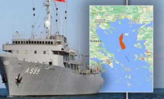 Το «Τσεσμέ» εισέβαλε στο Αιγαίο – Δεν συνοδεύεται από πολεμικά πλοία