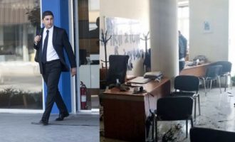 Ηράκλειο: Επίθεση στο γραφείο του υφυπουργού Αθλητισμού Λ. Αυγενάκη
