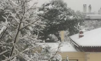Πυκνή χιονόπτωση στην Αττική: Όλα λευκά – Χωρίς ρεύμα περιοχές στα βόρεια προάστια