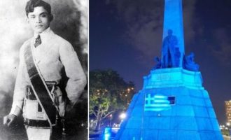Φιλιππίνες: Γαλανόλευκο προς τιμήν του 1821 το μνημείο του εθνικού ήρωα και ελευθεροτέκτονα Χοσέ Ριζάλ