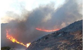 Μεγάλη φωτιά στην Άνδρο: Εκκενώθηκαν οικισμοί – Εξετάζεται το ενδεχόμενο εμπρησμού