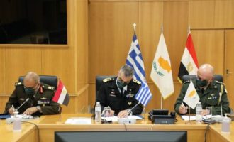 Ελλάδα, Κύπρος και Αίγυπτος υπέγραψαν το πρόγραμμα Τριμερούς Στρατιωτικής Συνεργασίας για το έτος 2021