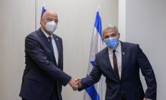 Δένδιας: Ευθεία συνεννόηση Ελλάδας-Ισραήλ για την επιβολή της διεθνούς νομιμότητας στην Αν. Μεσόγειο