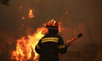 Εκτός ελέγχου η φωτιά στη Μεγαλόπολη – Κλειστή η Ε.Ο. Τρίπολης-Καλαμάτας