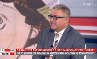 Θοδωρής Βασιλακόπουλος: Δεν θα υπάρξει ασφάλεια όταν ανοίξουν τα σχολεία
