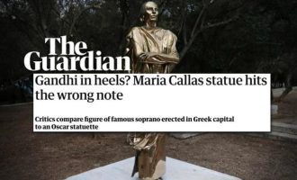 Διεθνώς ρεζίλι με το άγαλμα της Κάλλας: «Ο Γκάντι σε τακούνια;» γράφει ο «Guardian»
