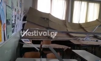 Παρέμβαση εισαγγελέα για το ταβάνι που έπεσε σε τάξη δημοτικού στη Θεσσαλονίκη