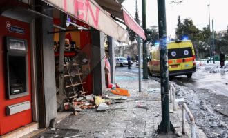 Δόθηκε στην κυκλοφορία η λεωφόρος Συγγρού 13 ώρες μετά την έκρηξη σε κτίριο