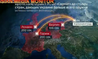 Οι Ρώσοι δείχνουν στην τηλεόραση σχέδιο πυρηνικής επίθεσης σε Λονδίνο, Βερολίνο, Παρίσι