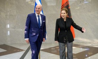 Από την Αλβανία ο Δένδιας: Η Ελλάδα θα βοηθήσει στην αντιμετώπιση του αναθεωρητισμού