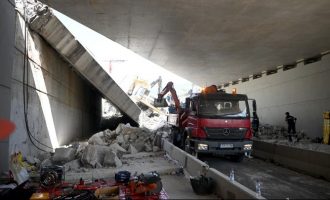 Ένας νεκρός και 8 τραυματίες από την κατάρρευση γέφυρας στην Πάτρα