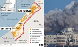 Ο ισραηλινός στρατός διέταξε 1,1 εκατ. Γαζαίους να εγκαταλείψουν την πόλη της Γάζας