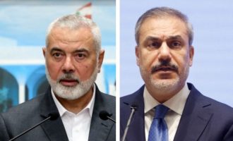 Ο τζιχαντιστής αρχηγός της Χαμάς συναντήθηκε με τον Κούρδο υπουργό Εξωτερικών της Τουρκίας