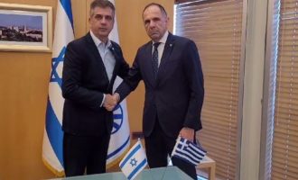 Ο Γιώργος Γεραπετρίτης συναντήθηκε με τον υπουργό Εξωτερικών του Ισραήλ