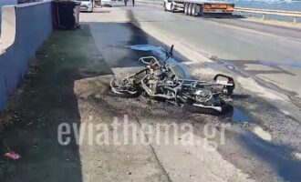 Χαλκίδα: Θανατηφόρο τροχαίο με θύμα 33χρονο οδηγό μοτοσικλέτας – Εκσφενδονίστηκε 150 μέτρα