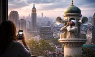 Μουεζίνης στη Νέα Υόρκη καλεί από τα μεγάφωνα σε προσευχή