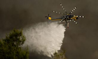 Φωτιά στην Ψάθα: Καθηλώνονται όλα τα ελικόπτερα τύπου Bell που επιχειρούν στην περιοχή